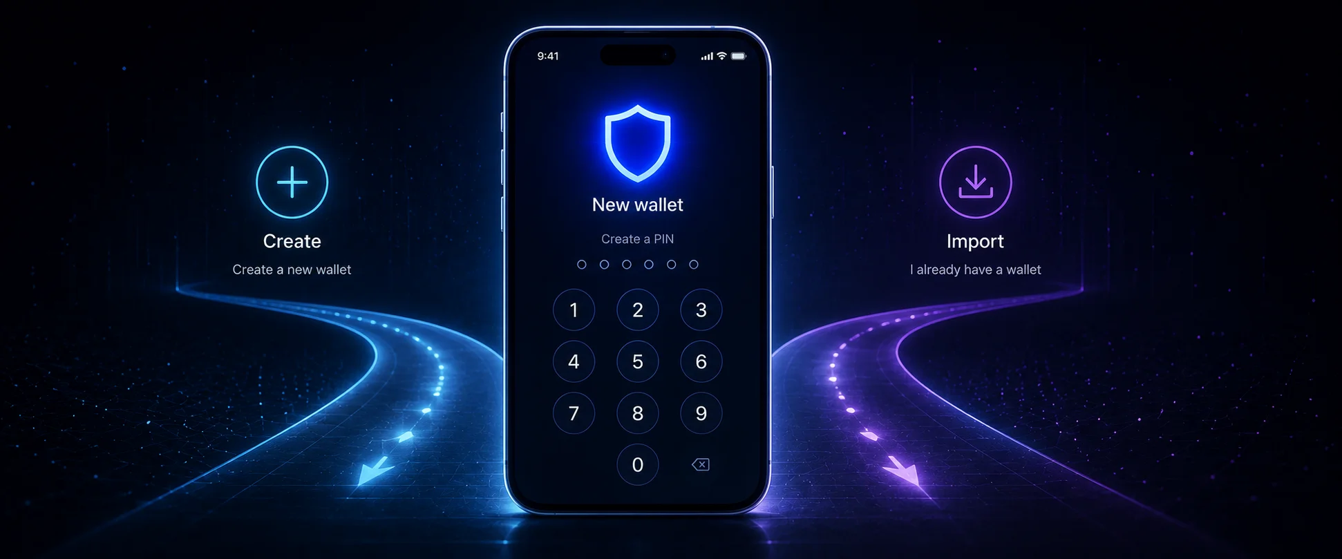 Create a Trust Wallet and set a PIN